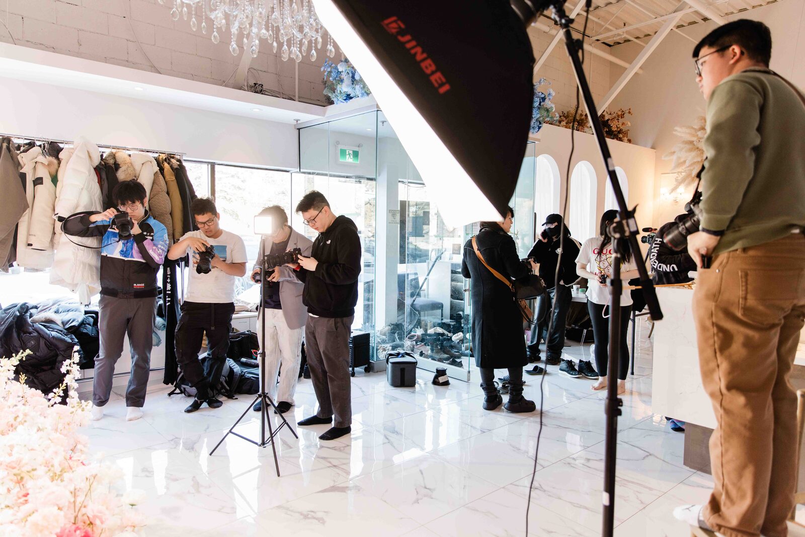 Behind the scenes shooting