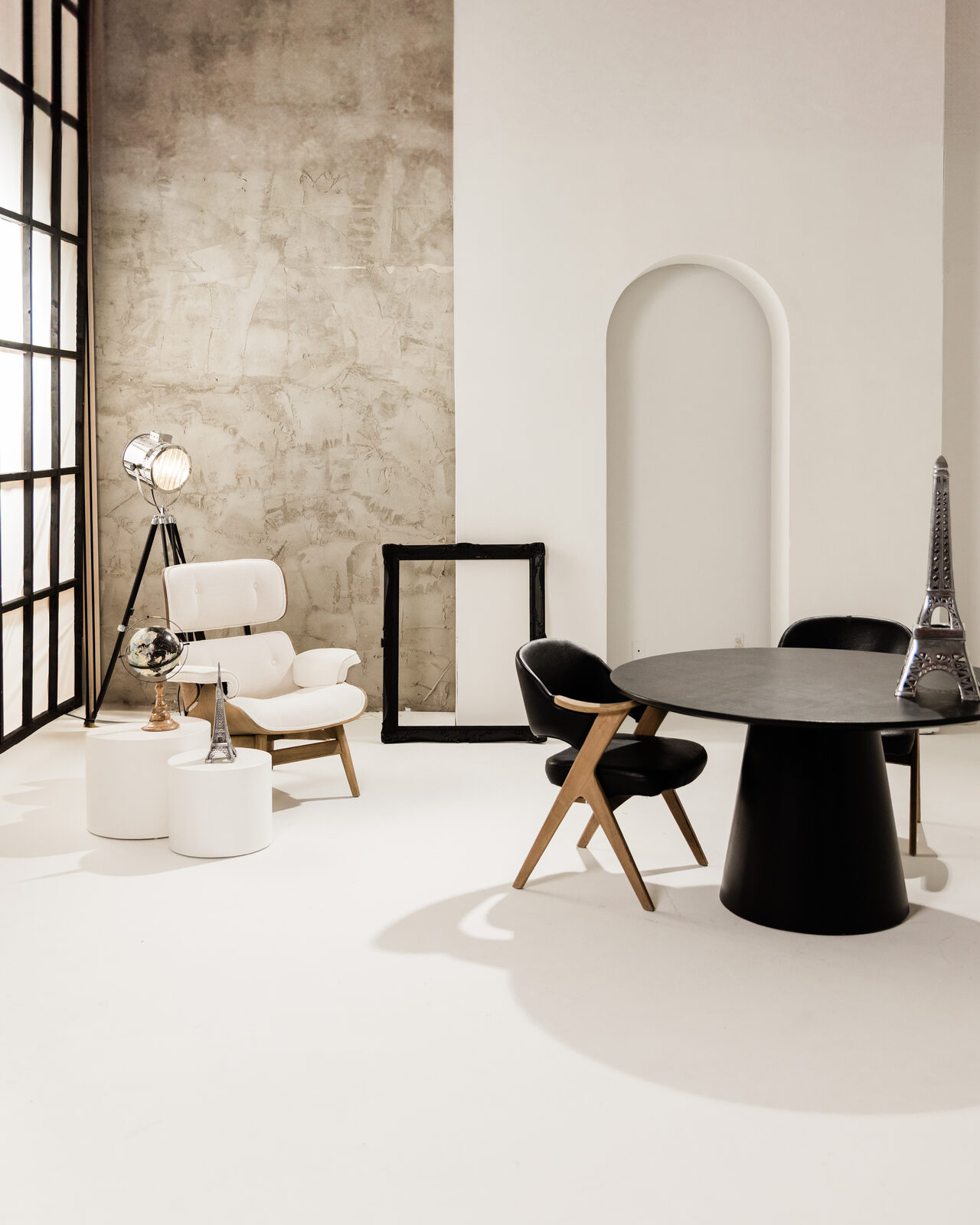 Monochrome Loft — wide angle