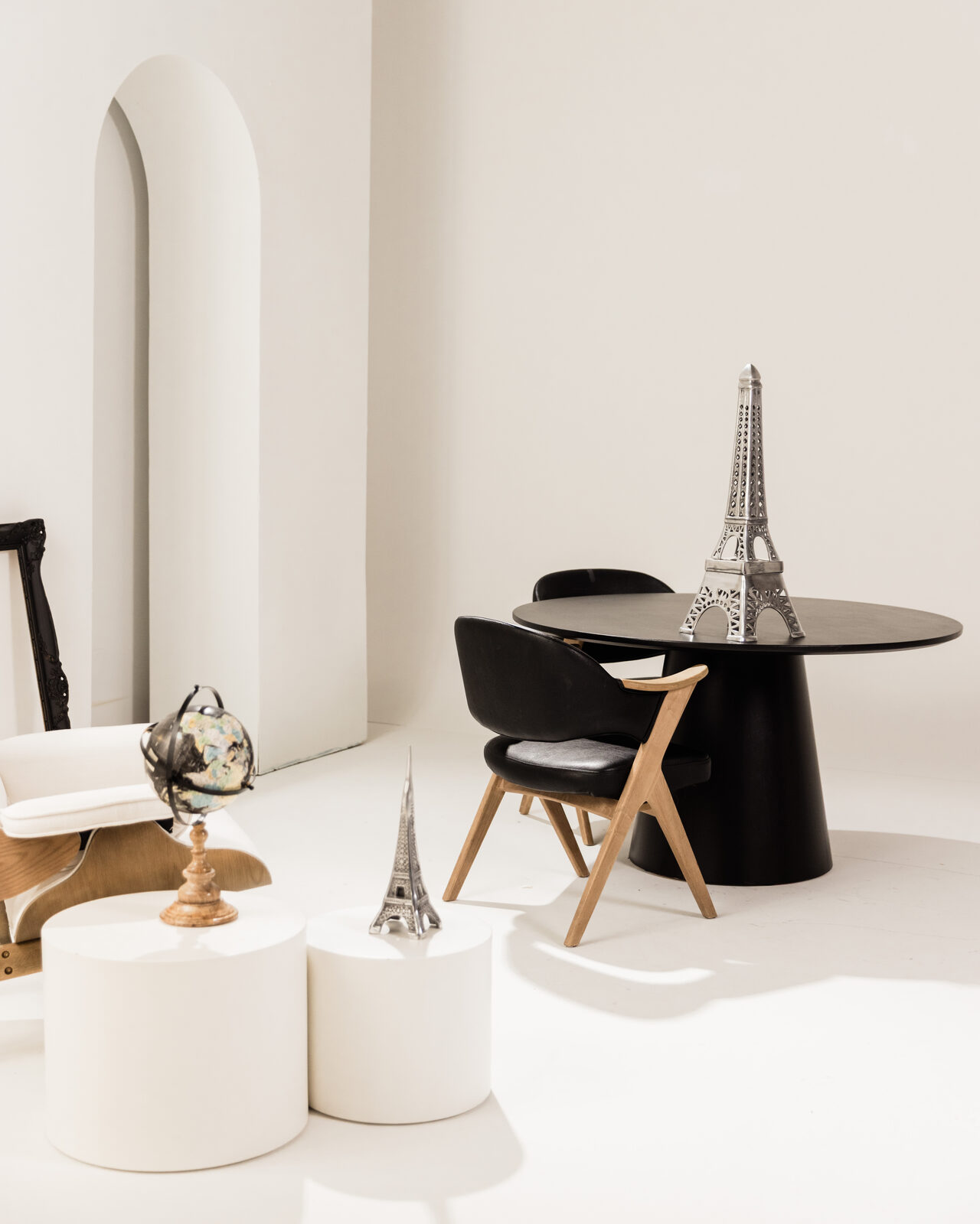 Monochrome Loft — seating area