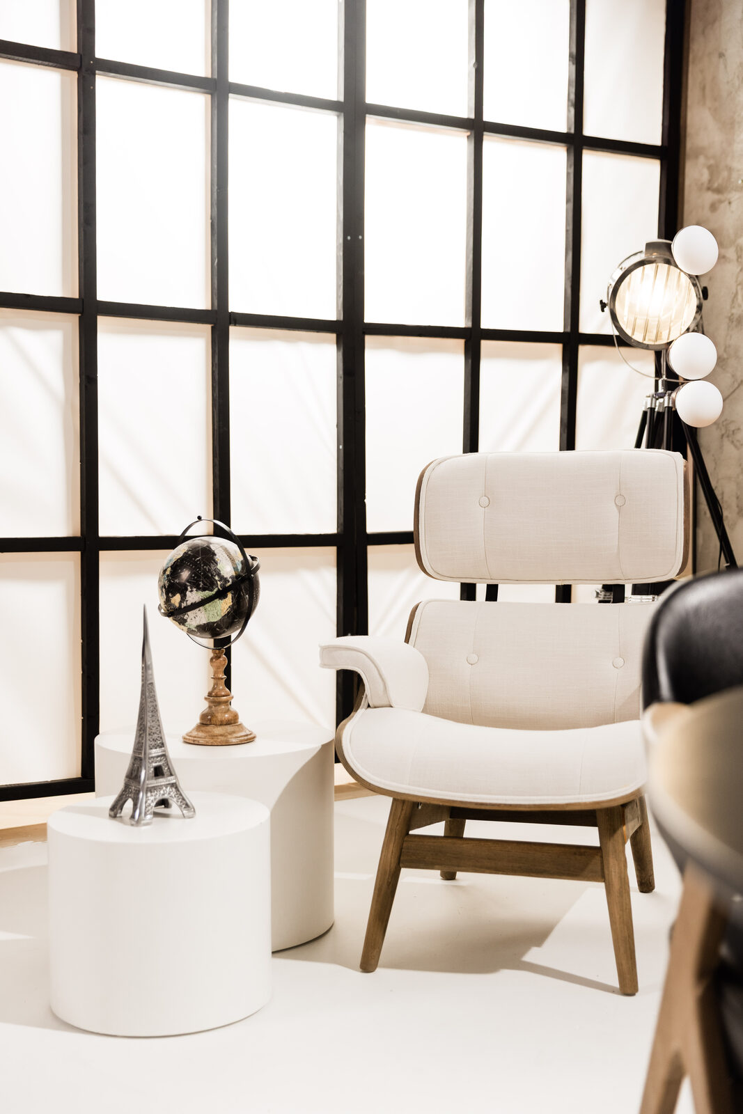 Monochrome Loft — chair detail