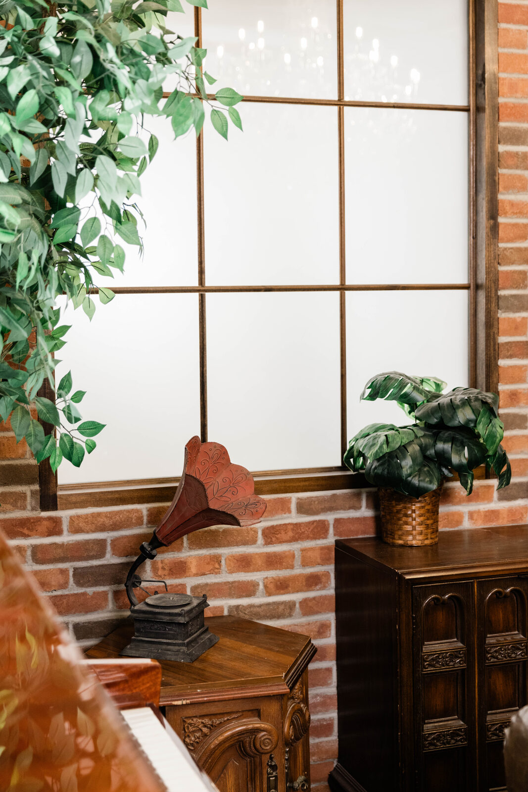 Mozart Studio — gramophone and greenery